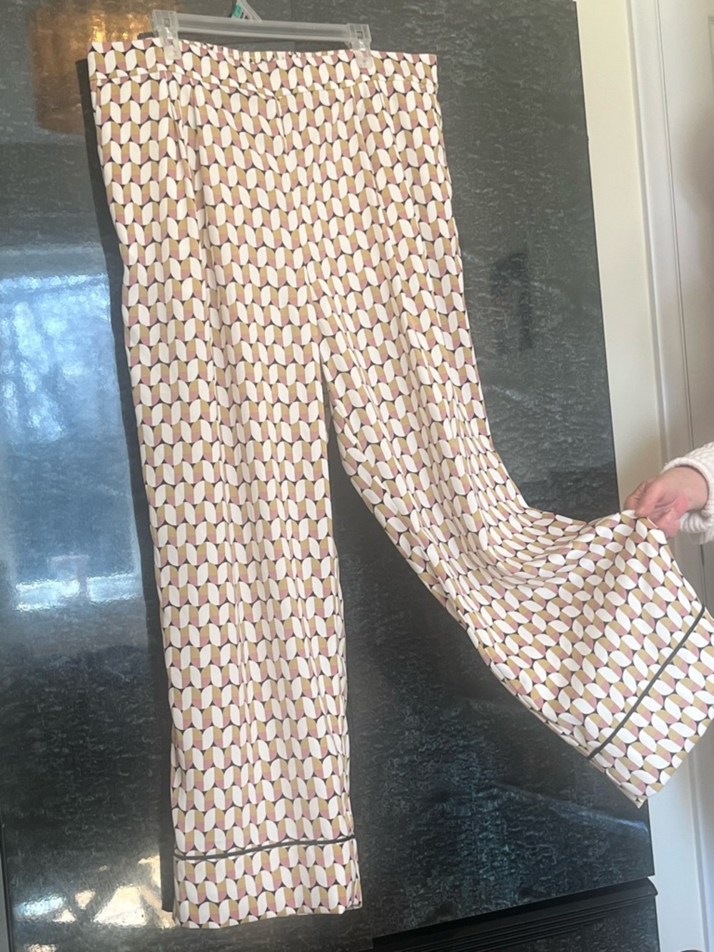 H&M Geometric Pattern Multicolour Wide-Leg Palazzo Pants